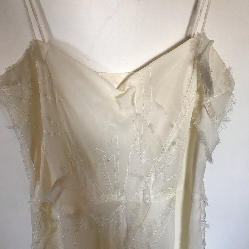 Off white knee length cocktail dress from Ariella
